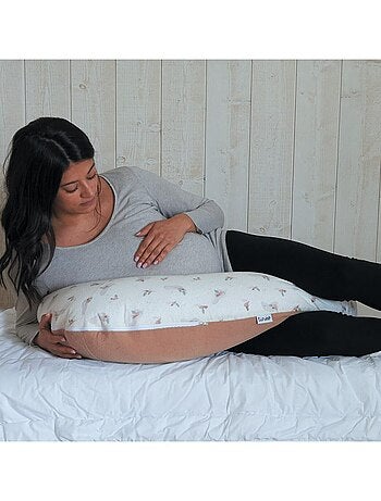 Tinéo - Coussin d'allaitement et de grossesse éponge rose