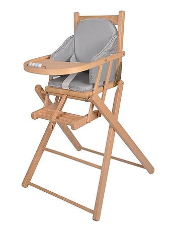 Tinéo - Coussin de chaise bébé à sangles cassonade