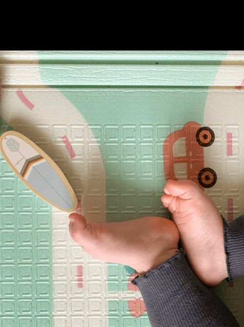 Tinéo - Grand tapis d'éveil réversible voitures / animaux - Kiabi