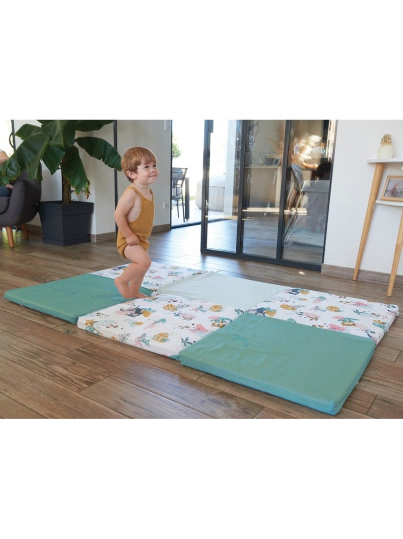 Tinéo - Maxi tapis d'éveil Jungle Buddies Blanc Vert - Kiabi