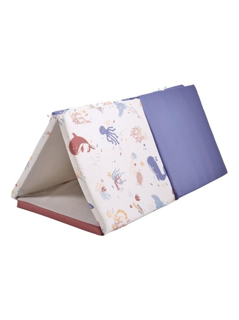 Tinéo - Maxi tapis d'éveil Trésors de l'Océan Bleu Bordeaux Blanc - Kiabi