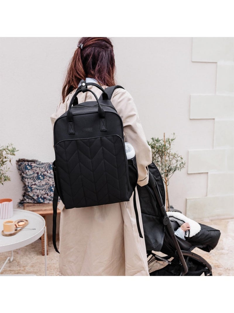 Tinéo - Sac à dos à langer Matelassé - Noir Noir - Kiabi