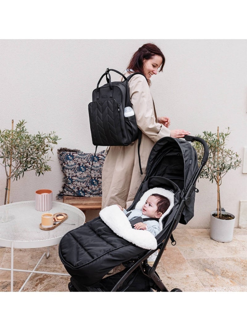 Tinéo - Sac à dos à langer Matelassé - Noir Noir - Kiabi