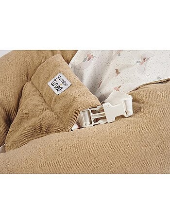 Tin?o - Coussin d'allaitement et de grossesse 3en1 Multirelax ?ponge Noisette