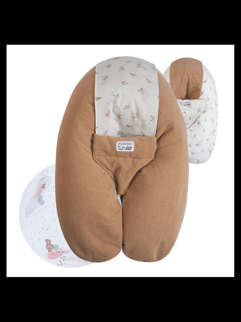 Tin?o - Coussin d'allaitement et de grossesse 3en1 Multirelax ?ponge Noisette Marron noisette - Kiabi