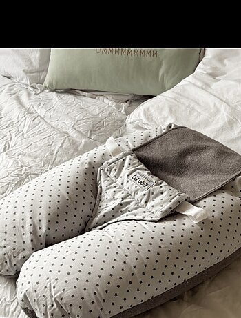Tin?o - Coussin d'allaitement et de grossesse 3en1 Multirelax ?ponge Noisette