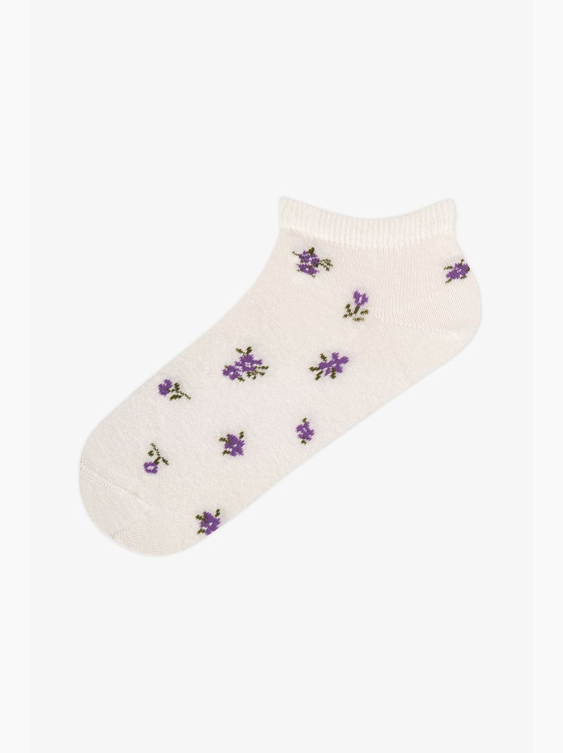 Tiny bloom lot de 2 paires de chaussettes invisibles à petites fleurs penti Sable - Kiabi