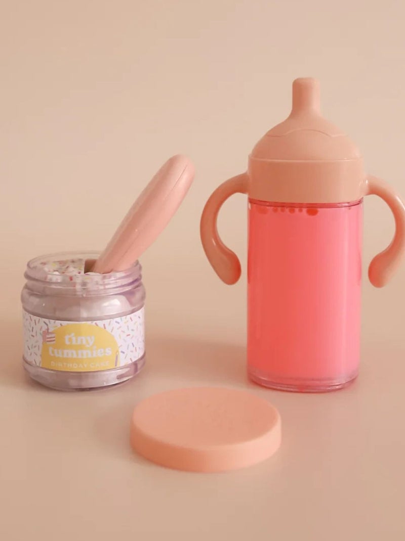 Tiny harlow - coffret repas petit pot et biberon magiques pour poupée Rose - Kiabi