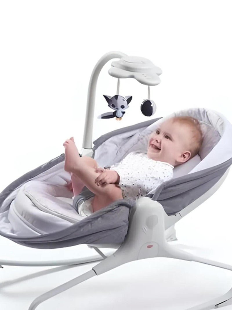 Tiny Love Cozy Rocker , Transat Balancelle, avec Jouet Musical, De la Naissance à 9 kg, Gris Gris Blanc - Kiabi