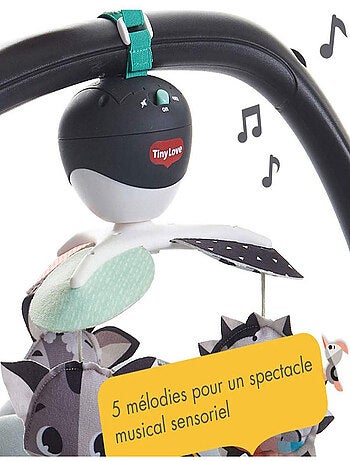 TINY LOVE Mobile de voyage 3 en1 – Magical Tales, dès la naissance, Black & White