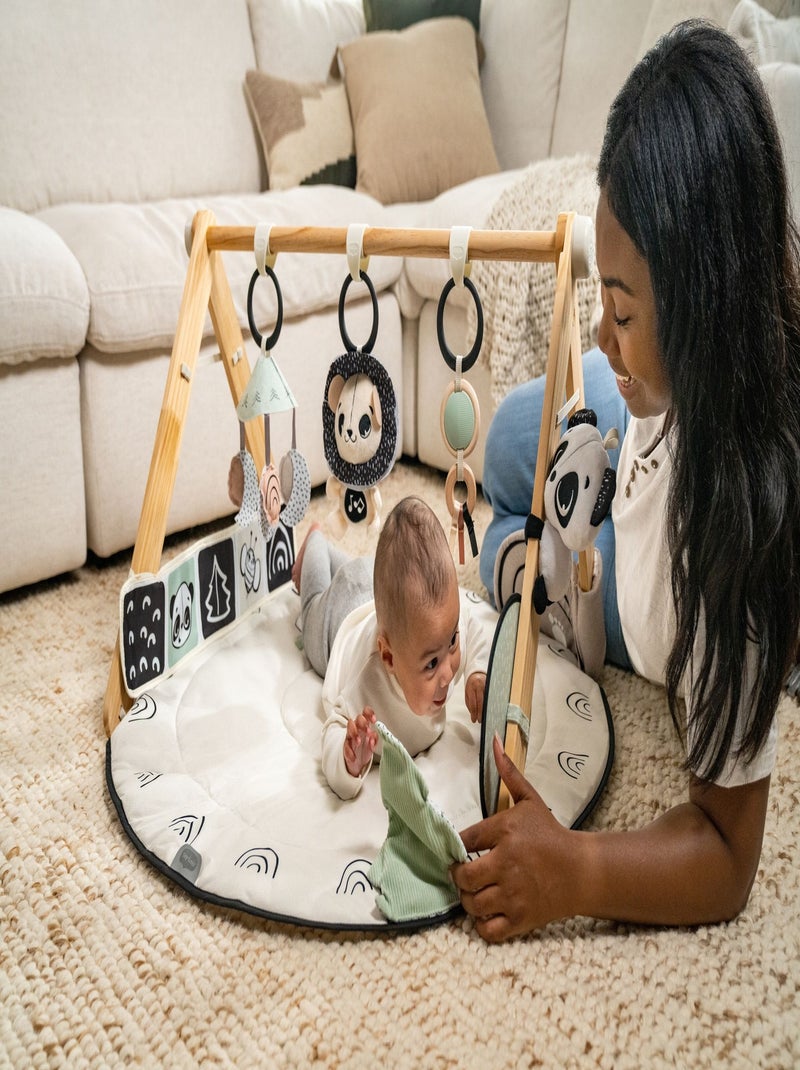 TINY LOVE Tapis d’éveil avec arches en bois Gymini Luxe Blanc Noir - Kiabi