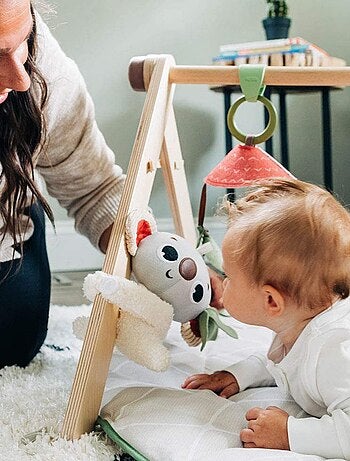 TINY LOVE Tapis d'Éveil Boho Chic, Tapis de Jeu, Arche de Jouets en Bois - Dès la Naissance