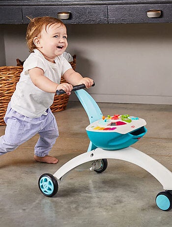 TINY LOVE Tiny Rider 5 en 1, Trotteur et Porteur, Chariot de Marche, Bleu