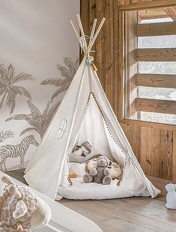 Tipi à pompons ronds