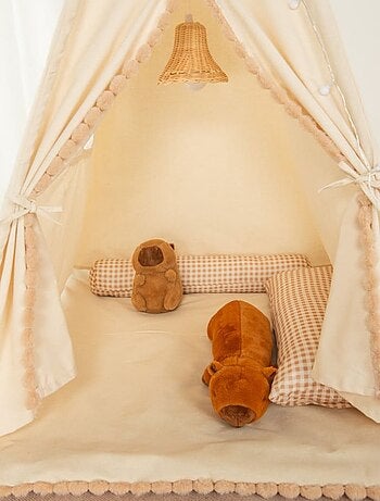 Tipi avec pompons pour enfant