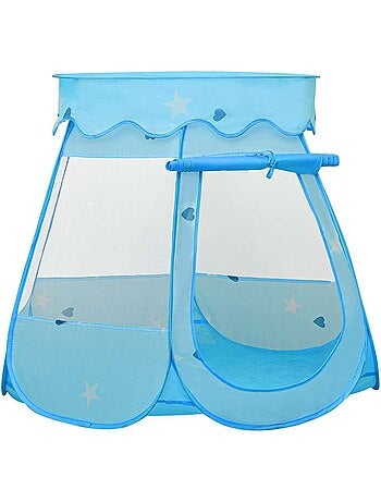 Tipi cabane de jeu pour enfants avec panneaux maille bleu 102x102x82 - vidaxl