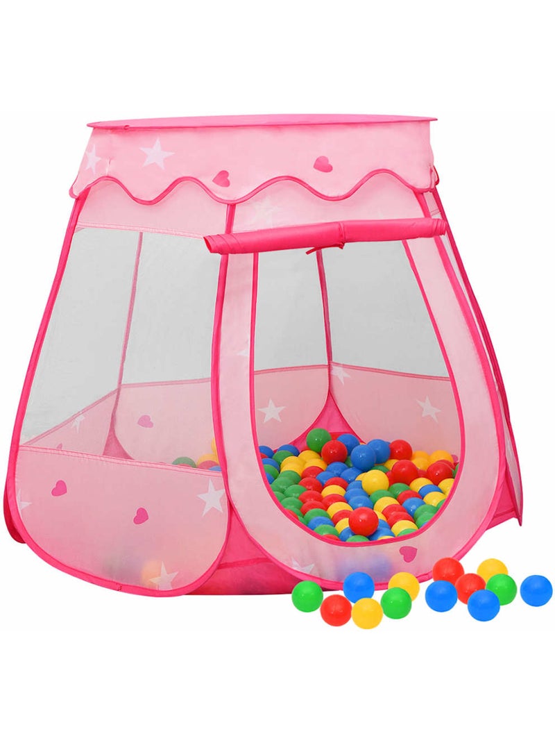 Tipi cabane de jeu pour enfants avec panneaux maille rose 102x102x82 - vidaxl Rose - Kiabi