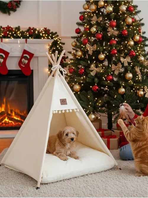 Tipi en coton pour animaux avec coussin - Kiabi