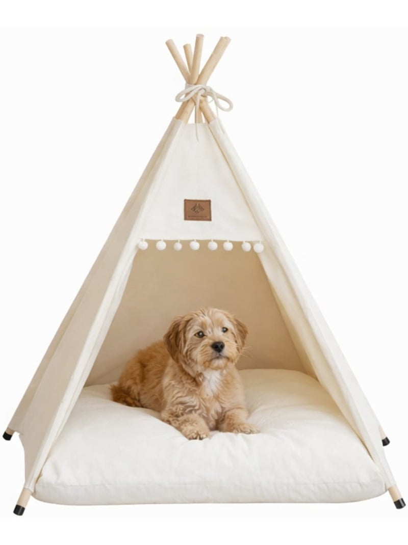 Tipi en coton pour animaux avec coussin Beige - Kiabi