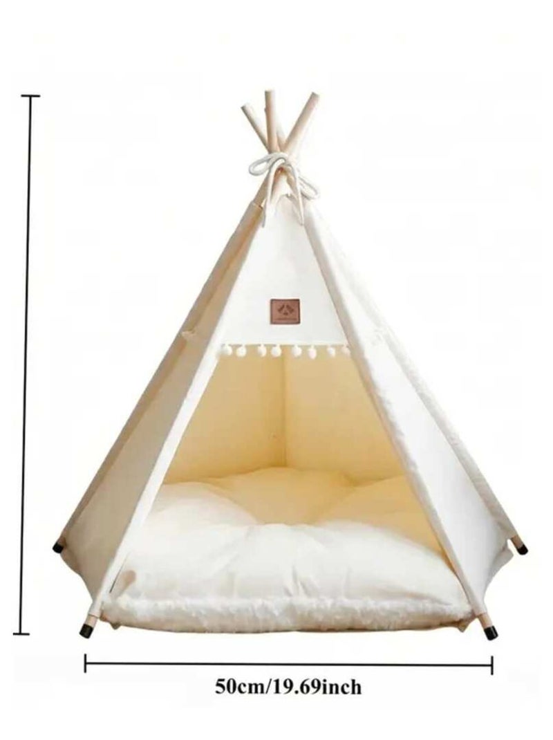Tipi en coton pour animaux avec coussin N/A - Kiabi