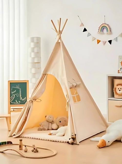 Tipi enfant avec tapis avec guirlandes - Kiabi