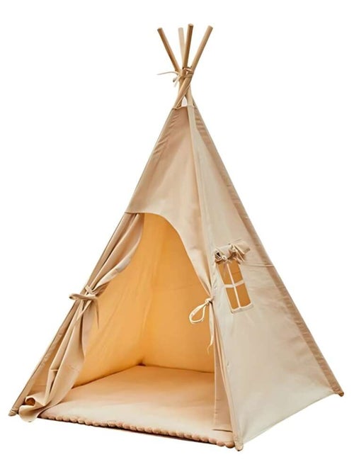 Tipi enfant avec tapis avec guirlandes - Kiabi