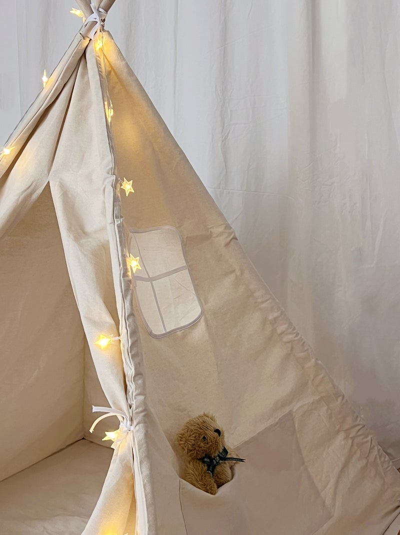 Tipi enfant avec tapis avec guirlandes N/A - Kiabi