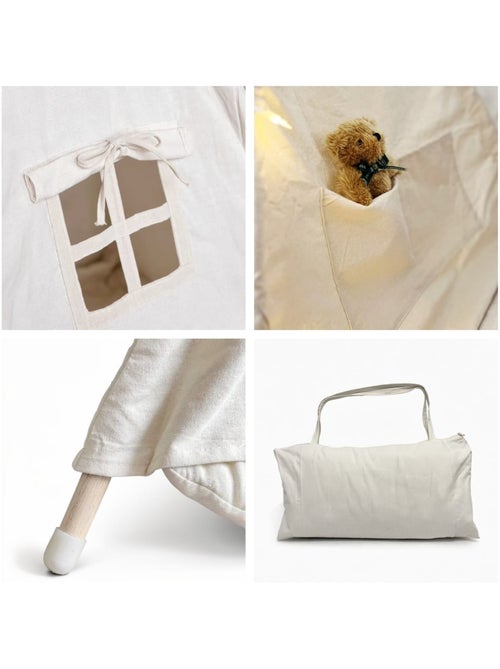 Tipi enfant avec tapis et guirlandes - Kiabi