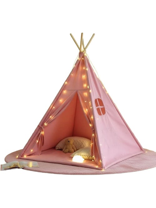 Tipi enfant avec tapis et guirlandes - Kiabi