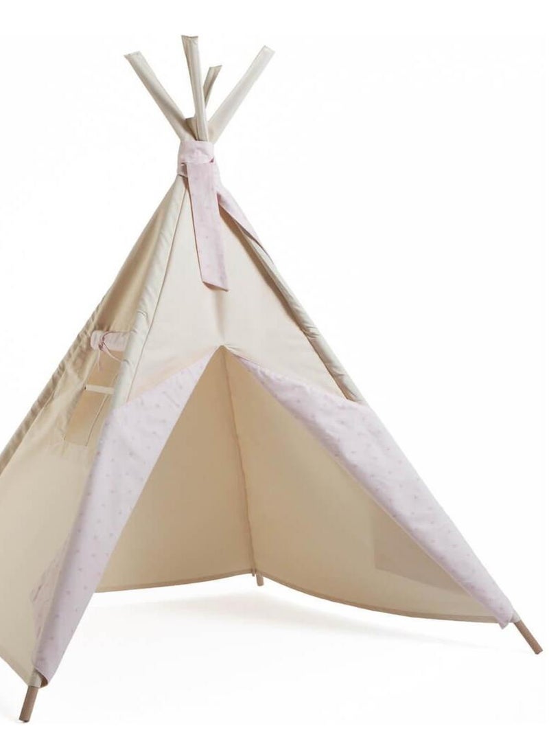 Tipi enfant beige STARS rose N/A - Kiabi