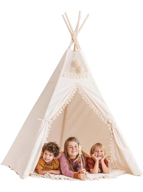 Tipi extra large avec décorations à pompons - Kiabi