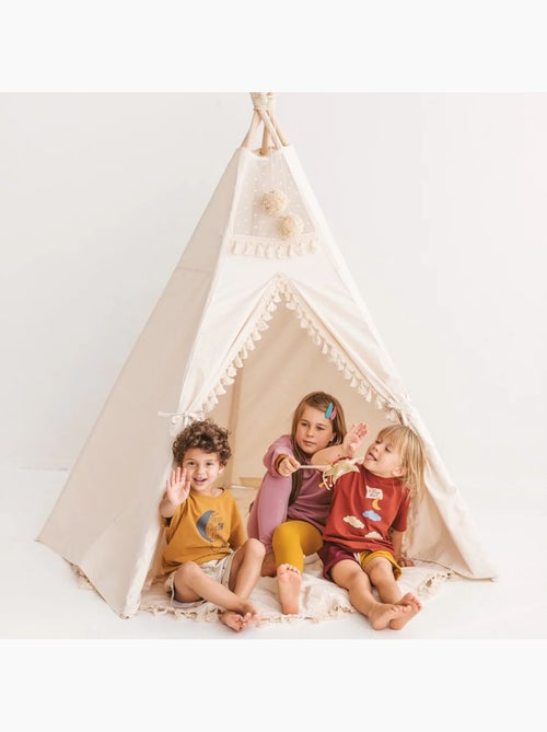 Tipi extra large avec décorations à pompons - Kiabi