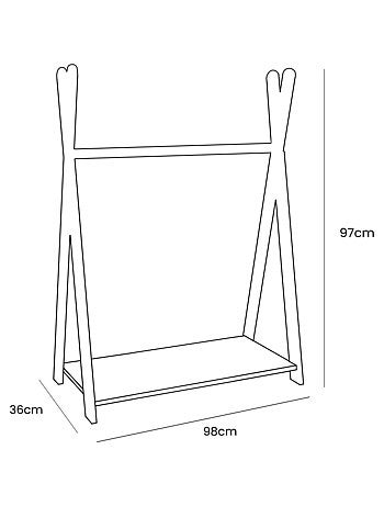 Tipi Hanger Cintre pour vêtements Naturel Petit