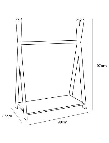 Tipi Hanger Cintre pour vêtements Naturel Petit