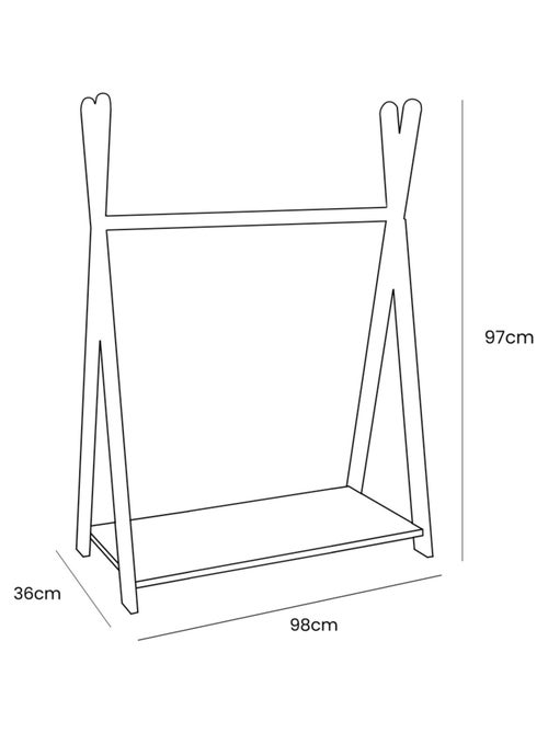 Tipi Hanger - Portant à vêtements enfant - Kiabi