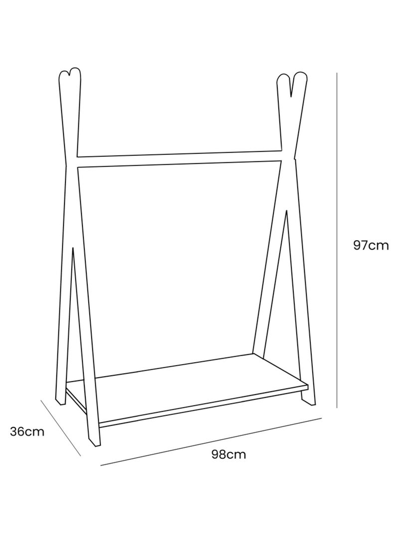 Tipi Hanger - Portant à vêtements enfant Blanc - Kiabi