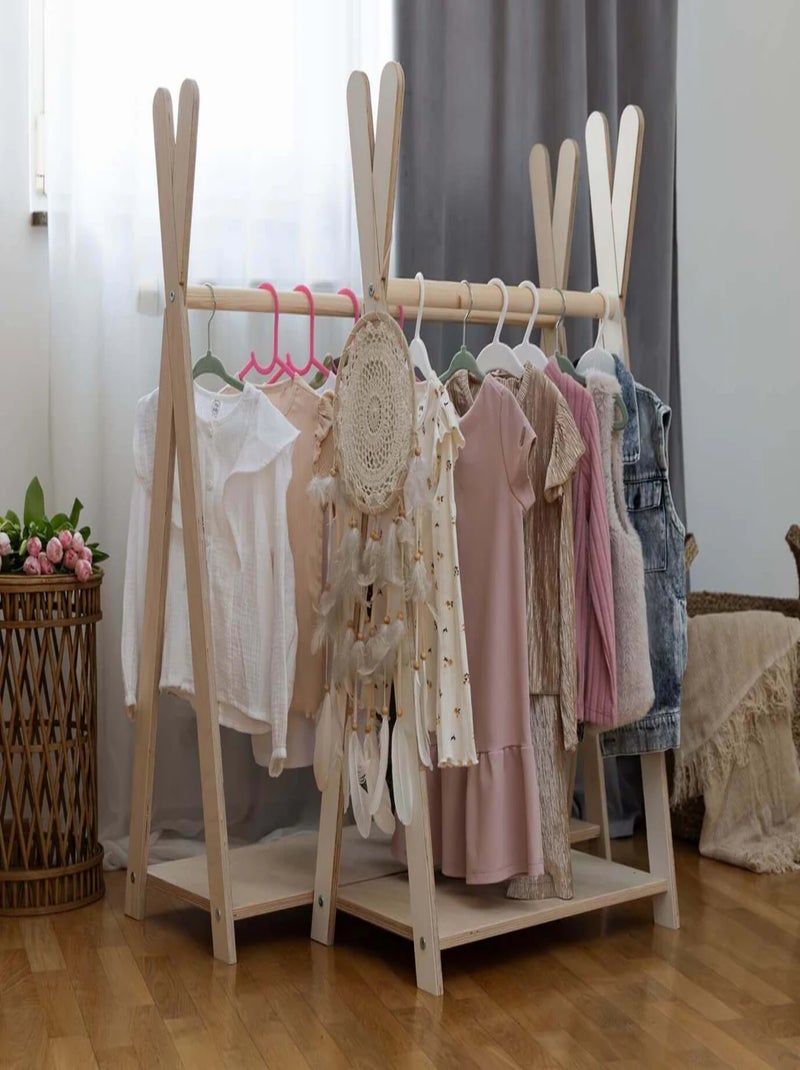 Tipi Hanger Cintre pour vêtements Naturel Petit Bois naturel - Kiabi