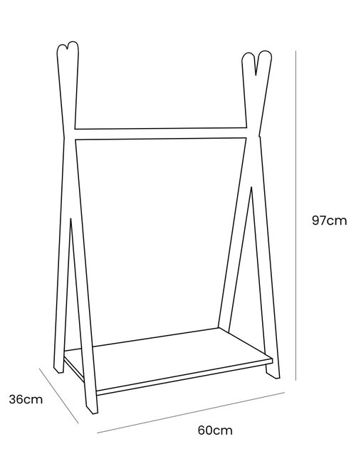 Tipi Hanger Cintre pour vêtements Naturel Petit - Kiabi