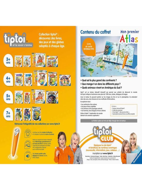 Tiptoi - Coffret complet lecteur : Mon premier atlas - Kiabi