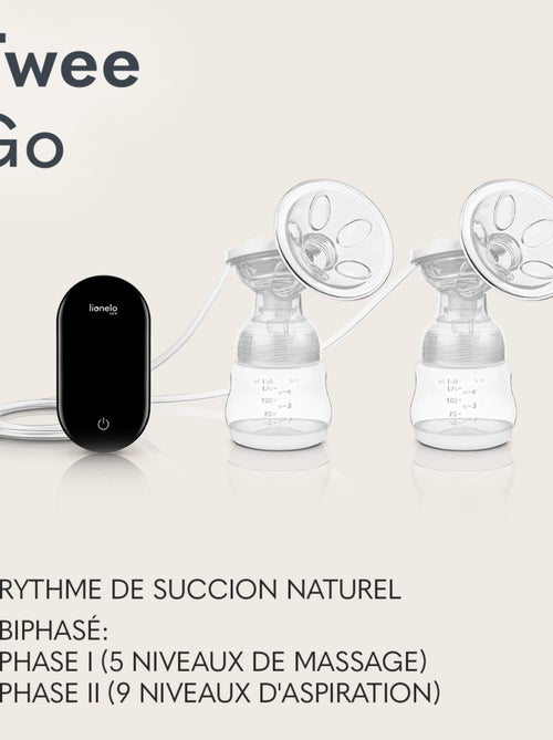 Tire-lait biphasé double LIONELO Twee Go - Affichage lisible - Accessoires inclus - Kiabi