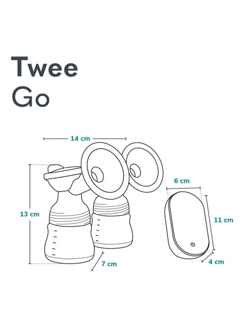 Tire-lait biphasé double LIONELO Twee Go - Affichage lisible - Accessoires inclus - Kiabi