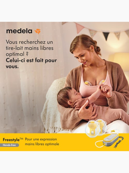 Tire-lait Électrique Double Medela Freestyle Hands-free - Mains libres, connecté, collecteurs - Kiabi