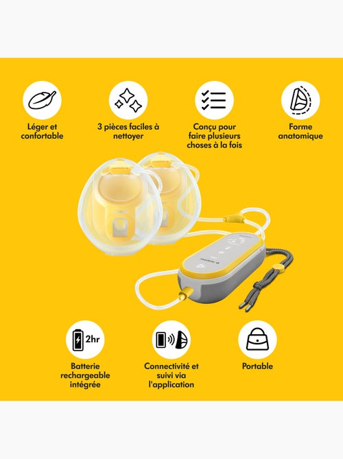 Tire-lait Électrique Double Medela Freestyle Hands-free - Mains libres, connecté, collecteurs - Kiabi