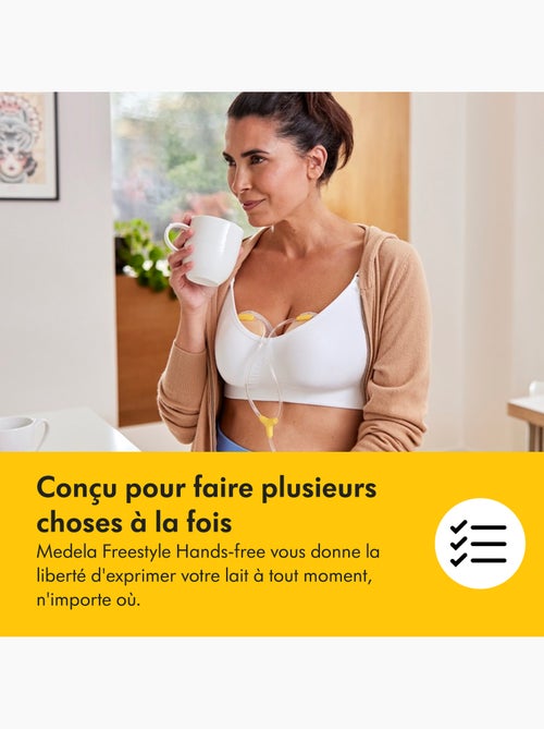 Tire-lait Électrique Double Medela Freestyle Hands-free - Mains libres, connecté, collecteurs - Kiabi