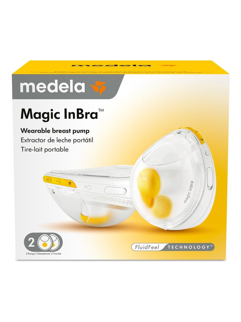 Tire-lait Électrique Double Medela Magic InBra - Mains libres, connecté, FluidFeel Technology, Transparent - Kiabi