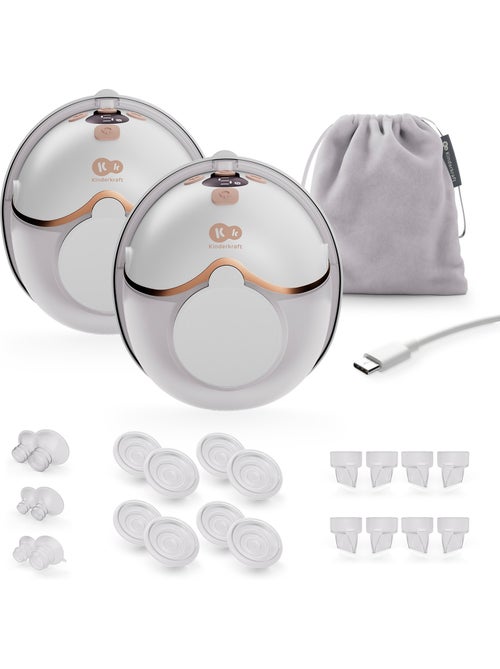 Tire-Lait Électrique Kinderkraft MAMAFLOW DOUBLE avec Deux Coupelles, 4 Modes et Batterie 180 Min - Kiabi Tire-Lait Électrique Kinderkraft MAMAFLOW DOUBLE avec Deux Coupelles, 4 Modes et Batterie 180 Min - Kiabi