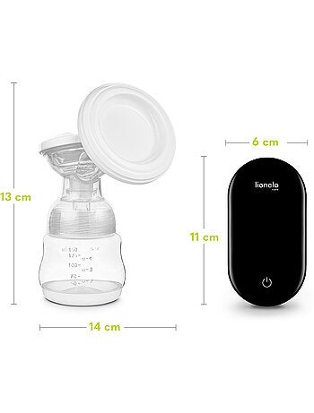 Tire-lait électrique LIONELO Fidi Go - 150ml - Affichage lisible - Accessoires inclus