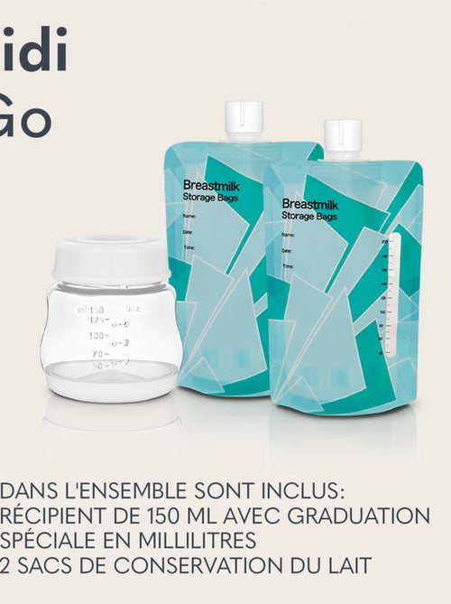 Tire-lait électrique LIONELO Fidi Go - 150ml - Affichage lisible - Accessoires inclus - Kiabi