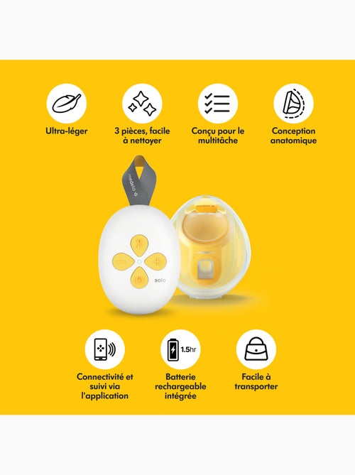 Tire-lait Électrique Simple Medela Solo Hands-free - Mains libres, connecté, collecteur inclus, - Kiabi