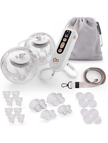 Tire-lait Kinderkraft GENTLEFLOW double mémoire 3 modes 9 niv timer USB-C 180ml 120min